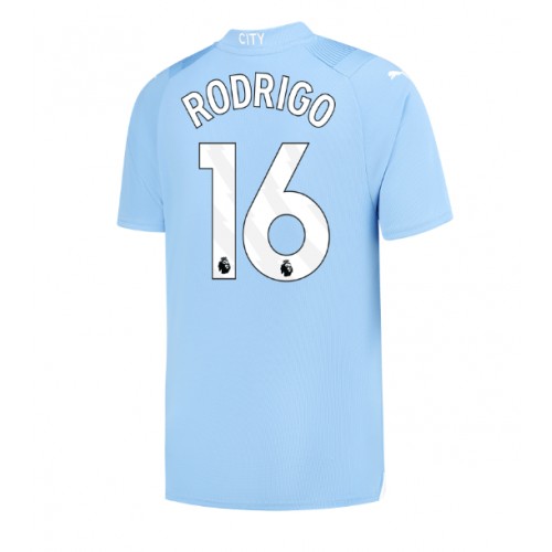 Maillot de foot Manchester City Rodri Hernandez #16 Domicile 2023-24 Manches Courte